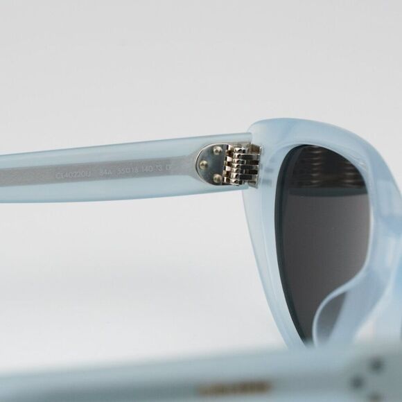 NEW Celine CL40220U 84A THIN Light Blue Grey Cat Eye Women Sunglasses CL 40220U - Picture 10 of 11